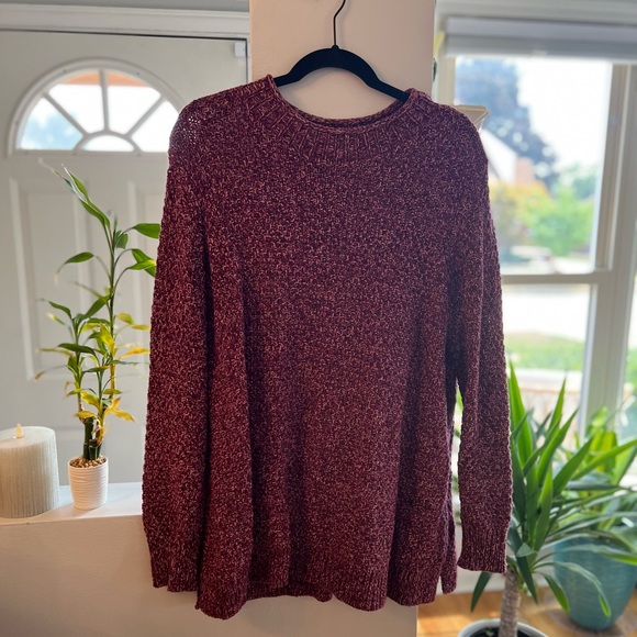 LOFT Sweaters - NWOT women’s LOFT burgundy sweater size XL